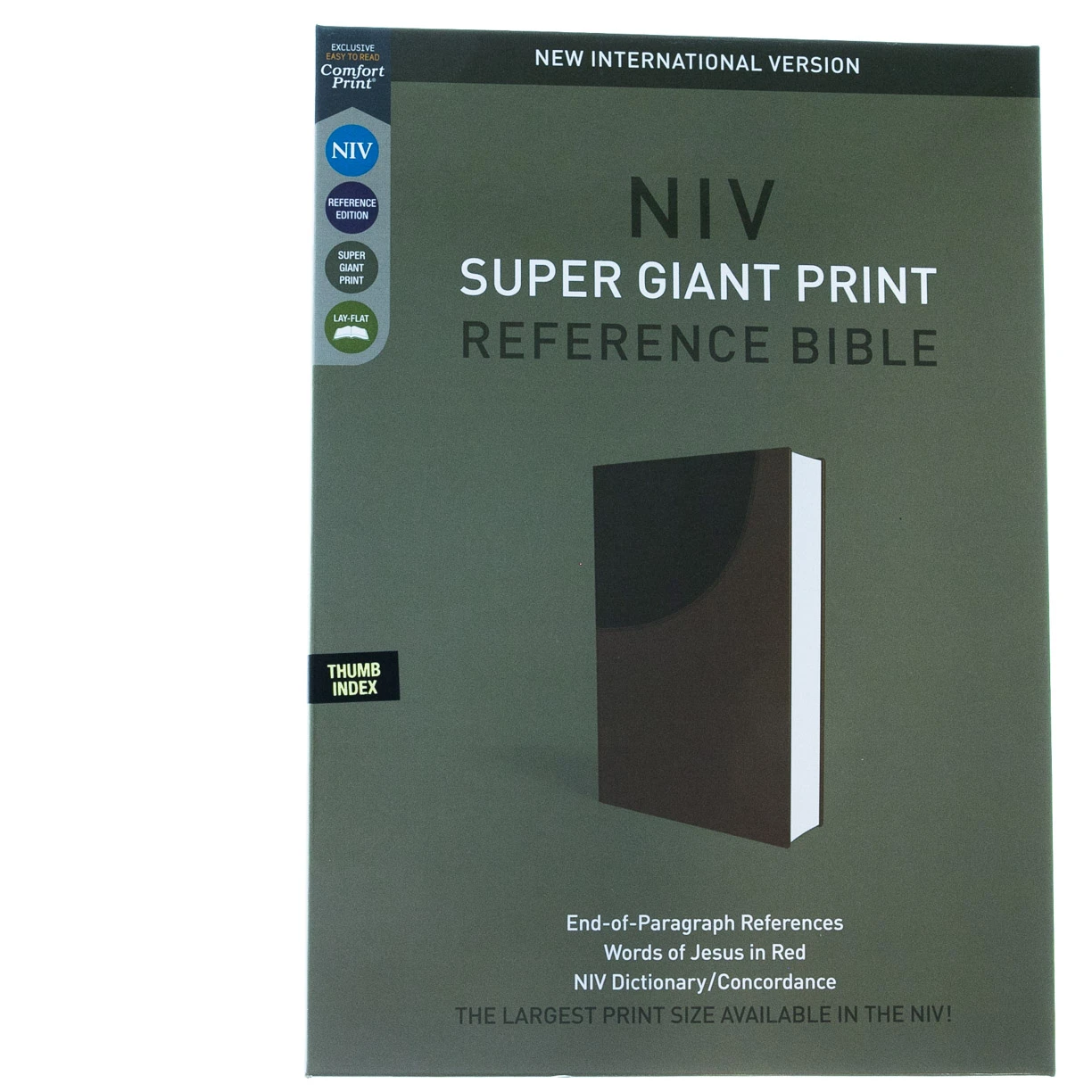 NIV Super Giant Print Reference Bible, Leathersoft, Brown 4 NIV Super Giant Print Reference Bible, Leathersoft, Brown - Image 2