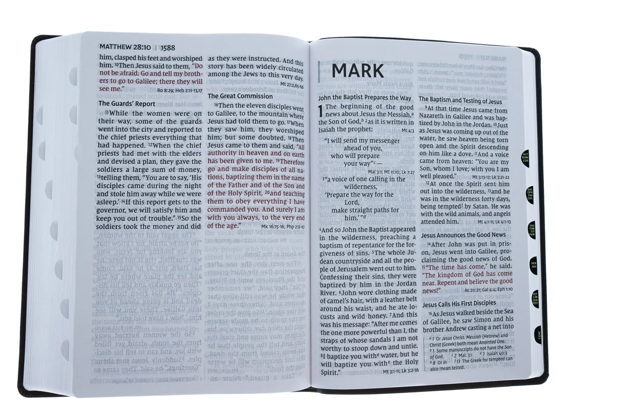 NIV Super Giant Print Reference Bible, Leathersoft, Brown 6 NIV Super Giant Print Reference Bible, Leathersoft, Brown - Image 4