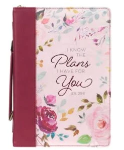 BC: The Plans I Have For You Plum Floral Faux Leather Medium