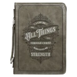 BC: All Things Filigree Gray Faux Leather Medium