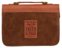 BC: Stand Firm Two-tone Brown Faux Leather Large
