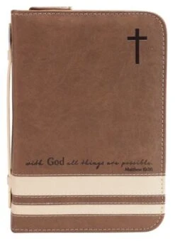 BC : With God All Things Are Possible Brown & Cream XXL