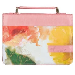 BC: Pastel Meadow Pink Watercolor Faux Leather Medium