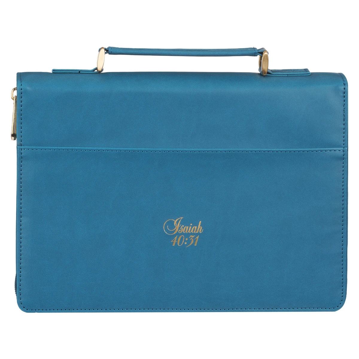 BC: Hope In The LORD Floral Mediterranean Blue Faux Leather Medium 4 BC: Hope In The LORD Floral Mediterranean Blue Faux Leather Medium - Image 2