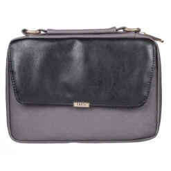 BC: Faith Gray Faux Leather Fashion With Decorative Flap Medium