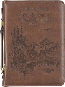 BC: On Wings Like Eagles Brown Faux Leather Classic Large – Isaiah 40:31 3 BC: On Wings Like Eagles Brown Faux Leather Classic Large – Isaiah 40:31