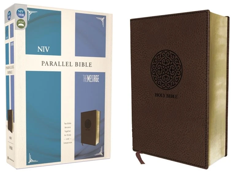 Parallel NIV & The Message Bible, Brown Leathersoft 3 Parallel NIV & The Message Bible, Brown Leathersoft