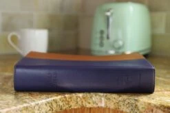 NIV & KJV Side-By-Side Bible/Large Print-Navy/Tan Duo-Tone -Cheap Book Store 202 0049 3