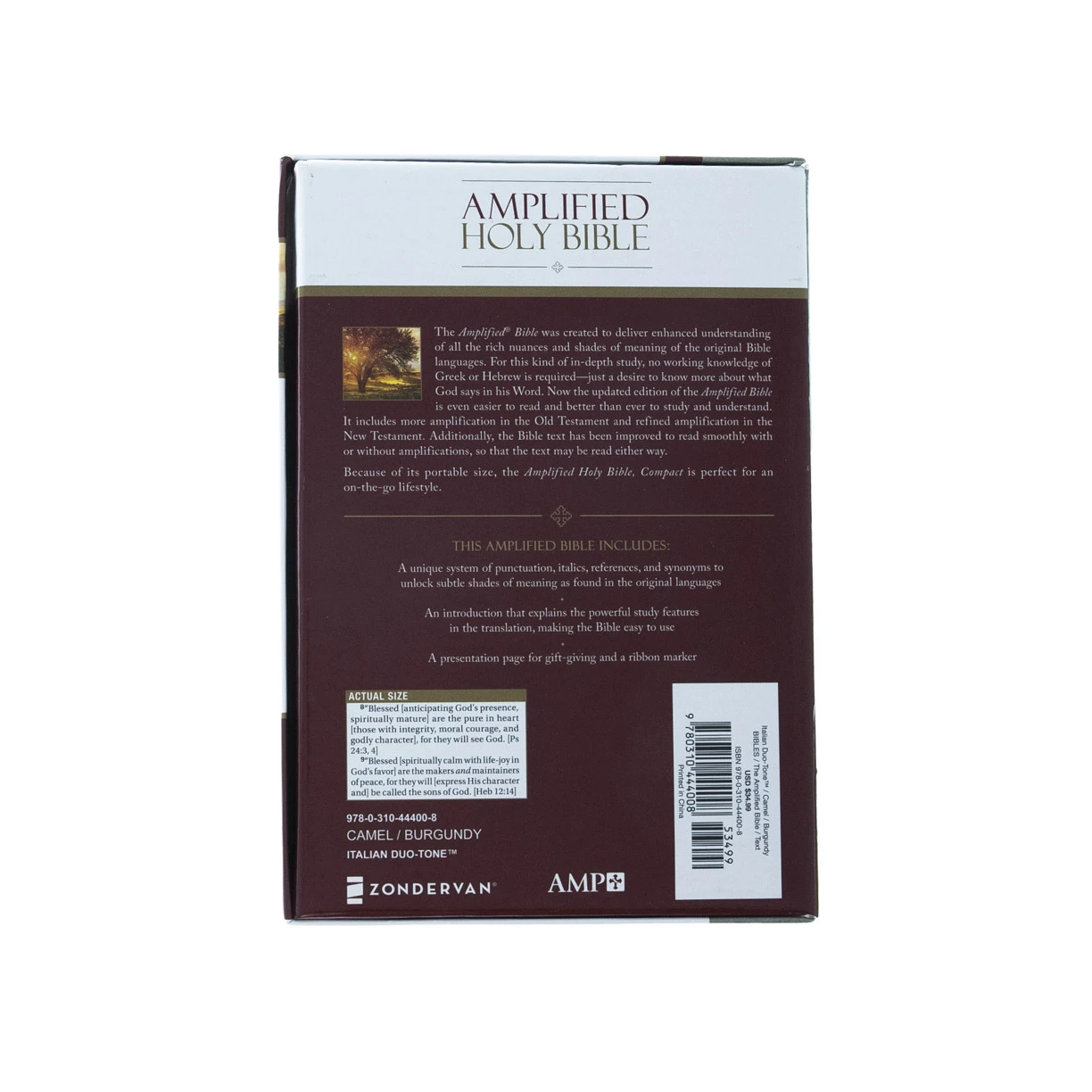 Amplified Holy Bible, Compact, Imitation Leather, Tan/Burgundy 7 Amplified Holy Bible, Compact, Imitation Leather, Tan/Burgundy - Image 5