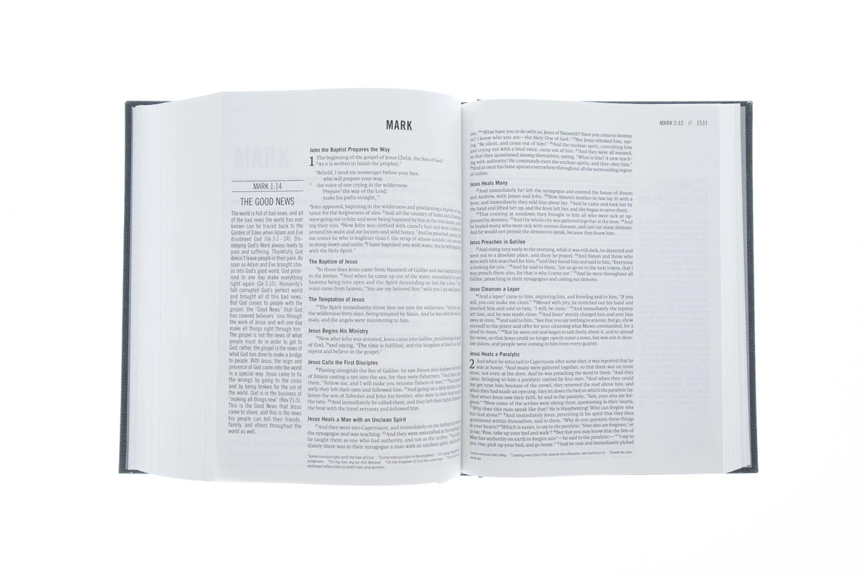 ESV The Jesus Bible, Cloth Over Board, Gray Hardcover 7 ESV The Jesus Bible, Cloth Over Board, Gray Hardcover - Image 5