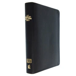 KJV Black, Genuine Leather, Single-Column Bible -Out Of Print