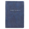 KJV Blue Faux Leather Large Print Thinline Bible With Thumb Index -Cheap Book Store 206 0858 0