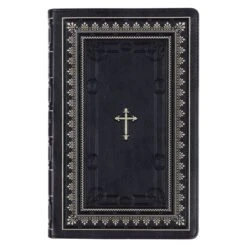 KJV Black Framed Faux Leather Deluxe Gift Bible W/ Thumb Index