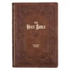 KJV Art Nouveau Framed Saddle Tan Faux Leather Bible – Thumb Index -Cheap Book Store 206 1004 0