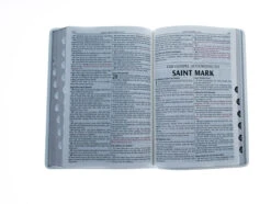KJV Bible White Faux Leather Large Print Thinline Thumb Index -Cheap Book Store 206 2123 4