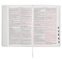 KJV Bible White Faux Leather Large Print Thinline Thumb Index -Cheap Book Store 206 2123 6