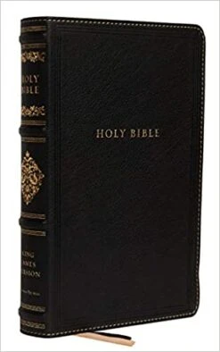 KJV, Personal Size Reference Bible, Sovereign Collection, Genuine Leather, Black