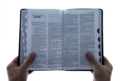 NASB, Thinline Bible, Leathersoft, Black, 1995 Text, Thumb Indexed -Cheap Book Store 208 0055 4