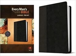 NLT Every Man’s Bible -Large Print Imitation Leather, Black/Onyx