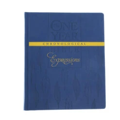 NLT2 One Year Chronological Bible Creative Expressions -Deluxe Blue Hardcover