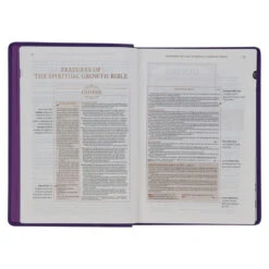 NLT Purple Faux Leather Spiritual Growth Bible -Cheap Book Store 212 0202 3