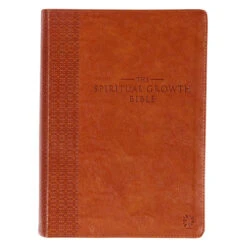 NLT Saddle Tan Faux Leather Spiritual Growth Bible