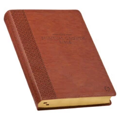 NLT Saddle Tan Faux Leather Spiritual Growth Bible -Cheap Book Store 212 0206 2 2