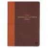 NLT Two-tone Espresso And Toffee Brown Faux Leather Spiritual Growth Bible -Cheap Book Store 212 0209 0 1