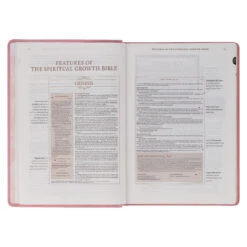 NLT Pink Faux Leather Spiritual Growth Bible -Cheap Book Store 212 0212 4 1