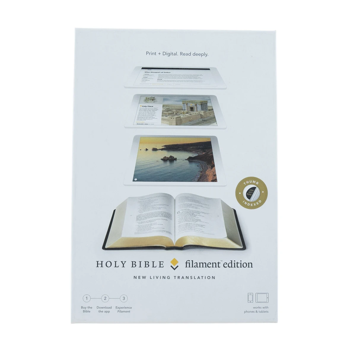 Filament Bible NLT -Leatherlike, Black, Indexed: The Print+digital Bible 4 Filament Bible NLT -Leatherlike, Black, Indexed: The Print+digital Bible - Image 2
