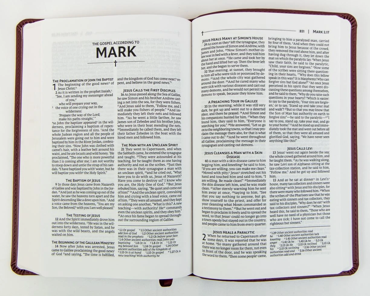 NRSVUE Gift Bible, Leathersoft, Burgundy, Comfort Print 6 NRSVUE Gift Bible, Leathersoft, Burgundy, Comfort Print - Image 4